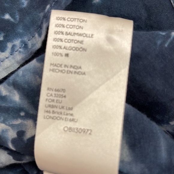 Anthropologie Pilcro Navy Blue White Button Down Pocket Light Cotton Shirt XS - Picture 8 of 10